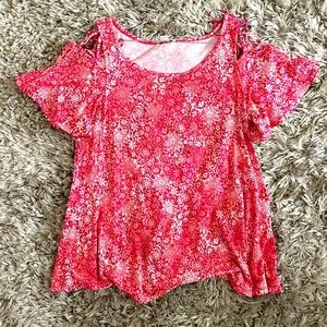 Floral pink blouse